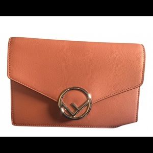Authentic pink Fendi wallet on chain